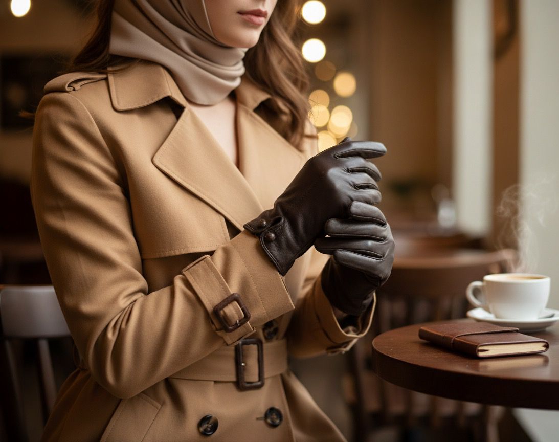 دستکش زنانه چرم طبیعی